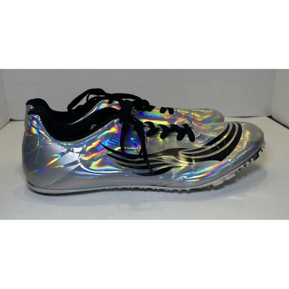 Thestron Track Spikes Shoes Men's Size 11 Silver Holographic Sprint Racing NWOB - Picture 5 of 13
